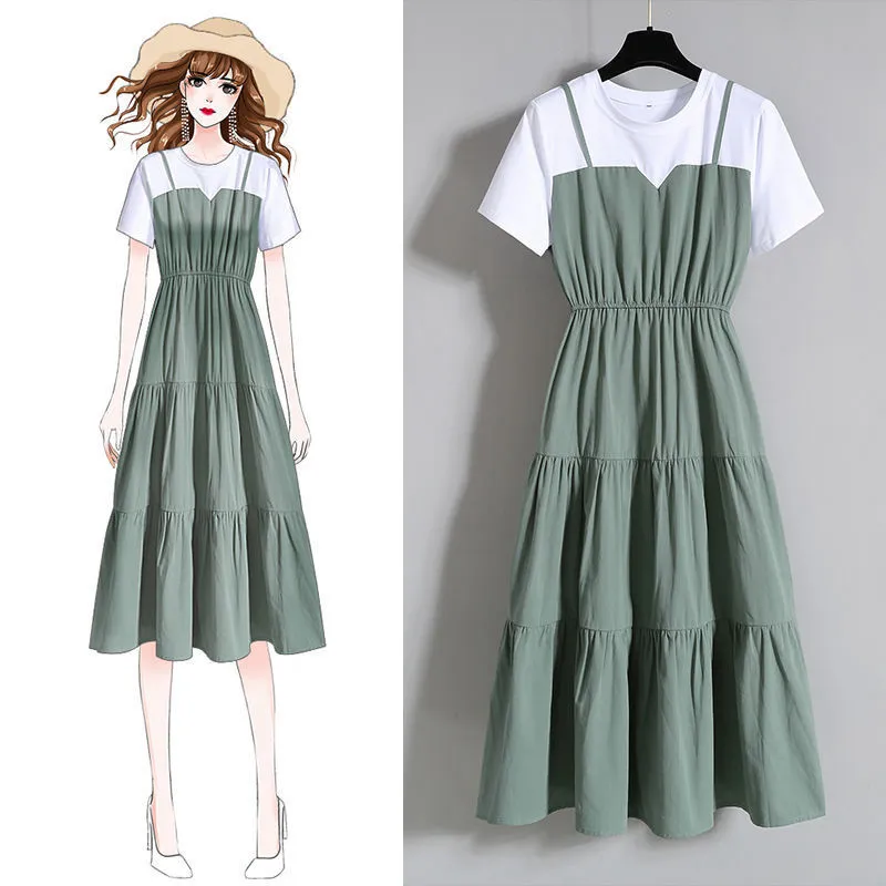Stitching Two Fake Korean Skirts