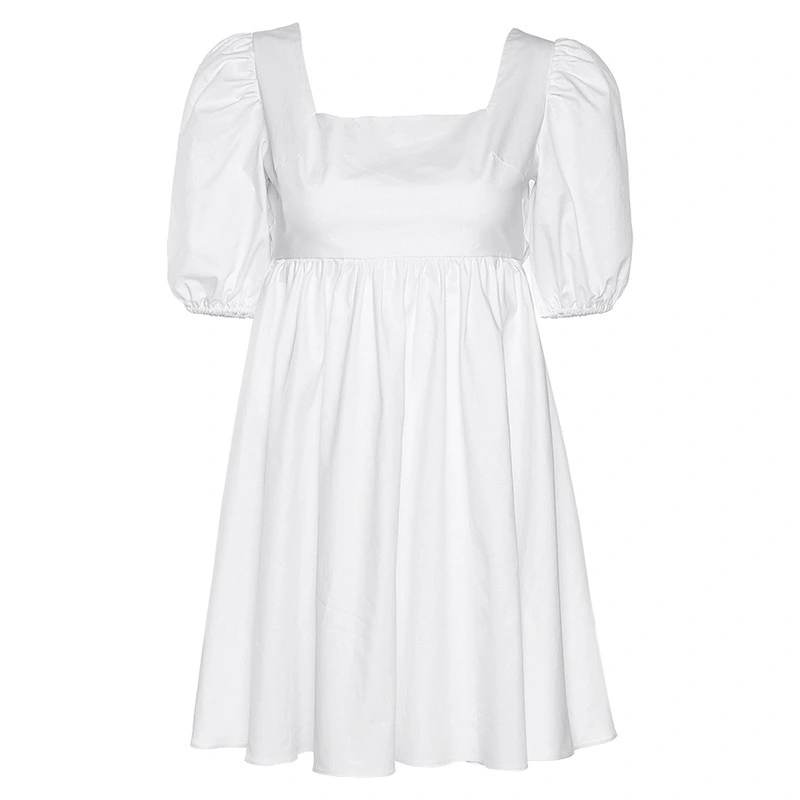 Women'S Princess Sleeves One-Neck Sexy Backless Slim Slimming Dress