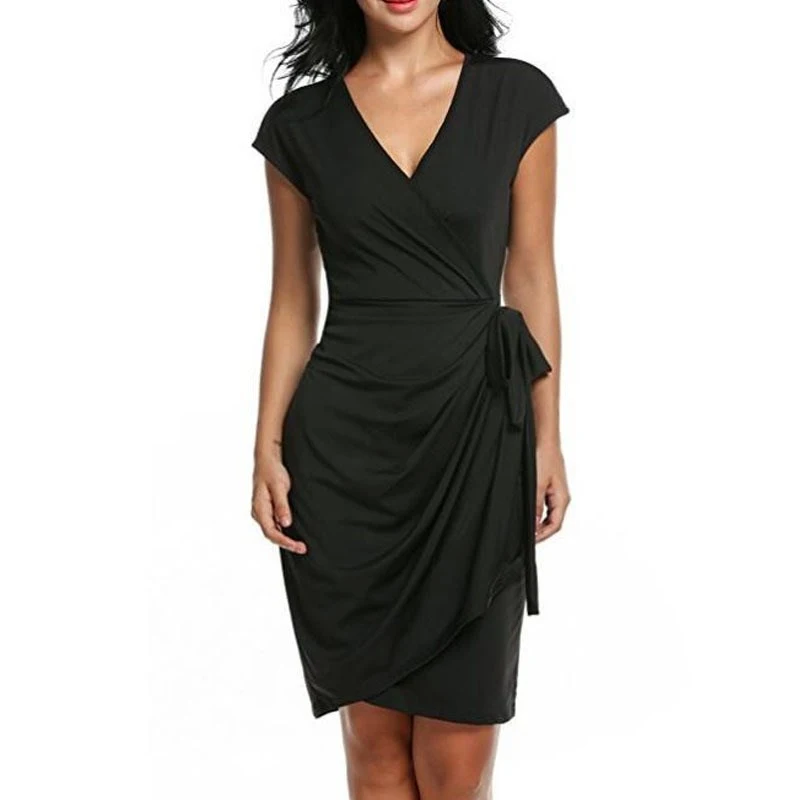 Zinc Hot Style Spring Dress Pure Color In The Waist