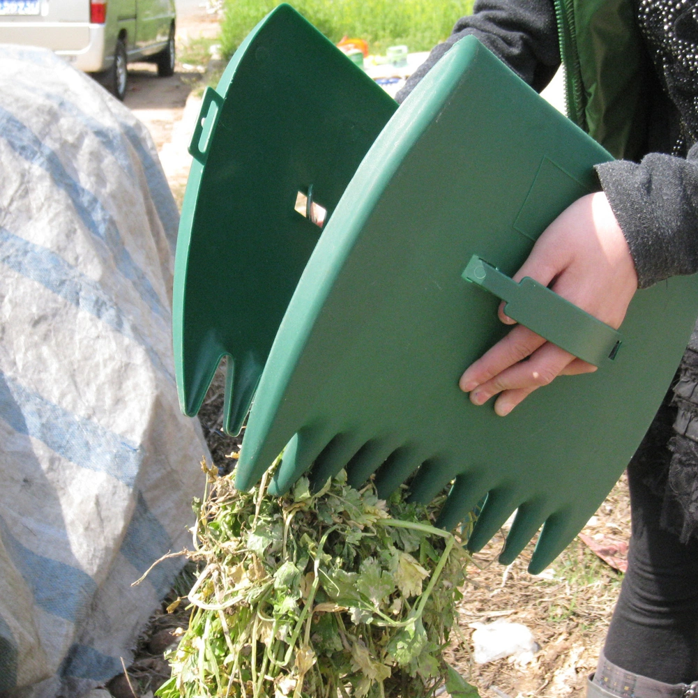 Leaf Rake Scoops Cleaning Rubbish Leaf Collector Grabs With Leaf Claws For Weed Picking Up Hand Harken Reiniging Gereedschap