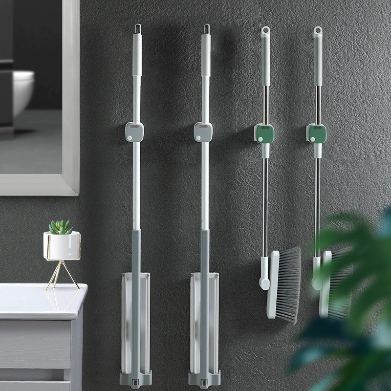 Mop Hook Free Punching Wall Hanging Toilet Broom Clip