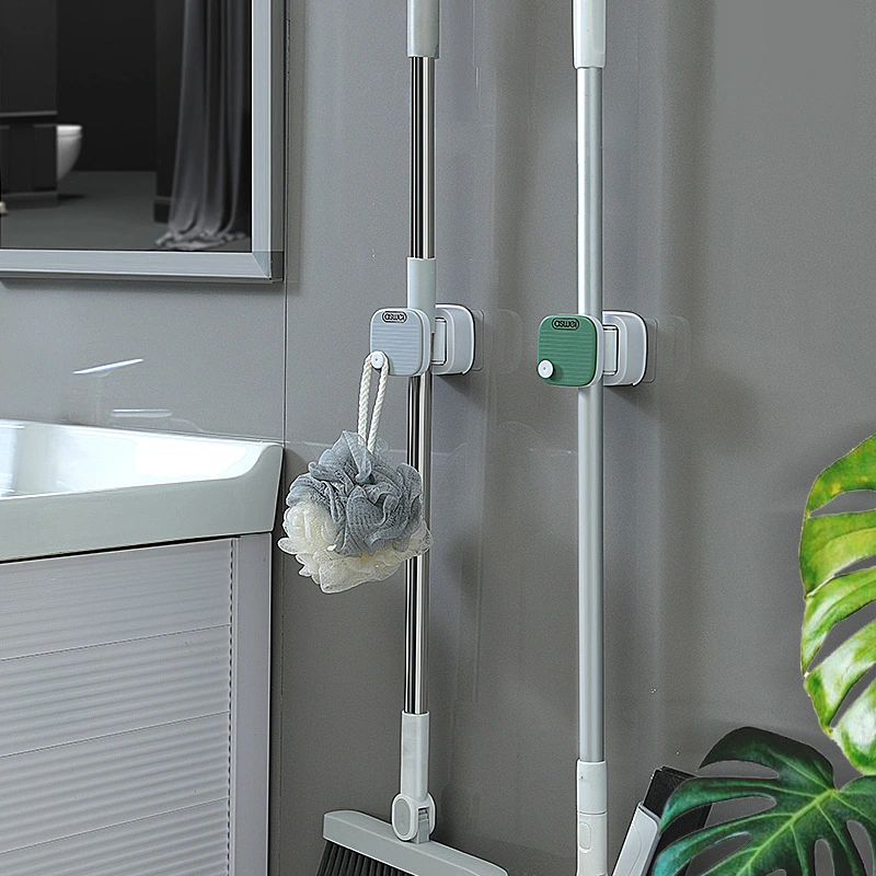 Mop Hook Free Punching Wall Hanging Toilet Broom Clip