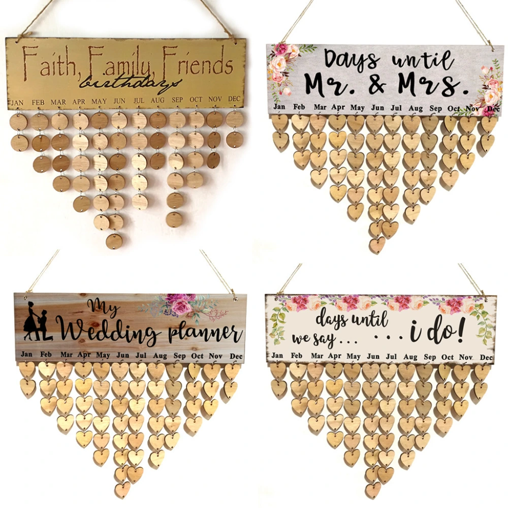 Crafts Ornaments Wood Family And Friends Calendar