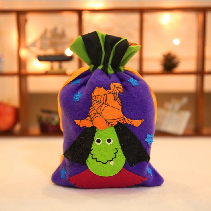 Candy Bag Witch Pumpkin Drawstring Bag