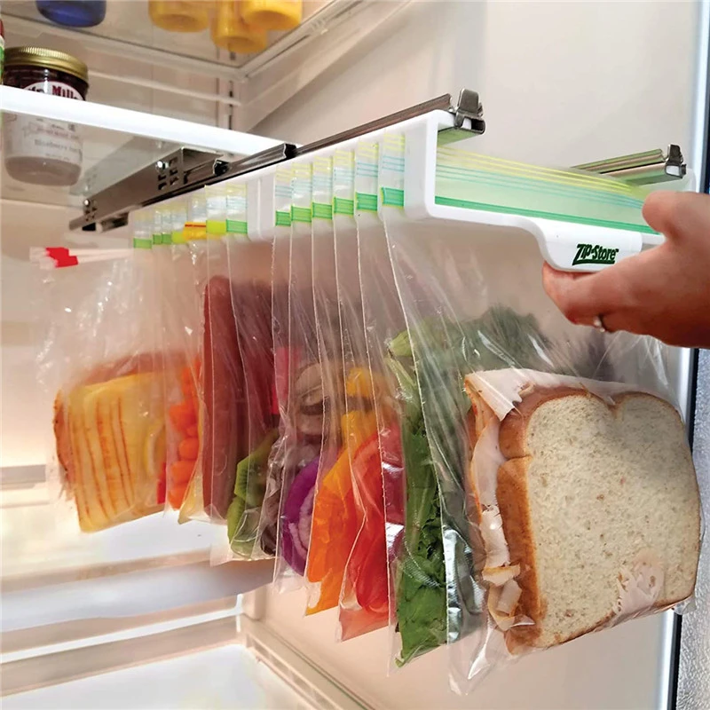 Refrigerator Sealed Bag Track Storage Hanger