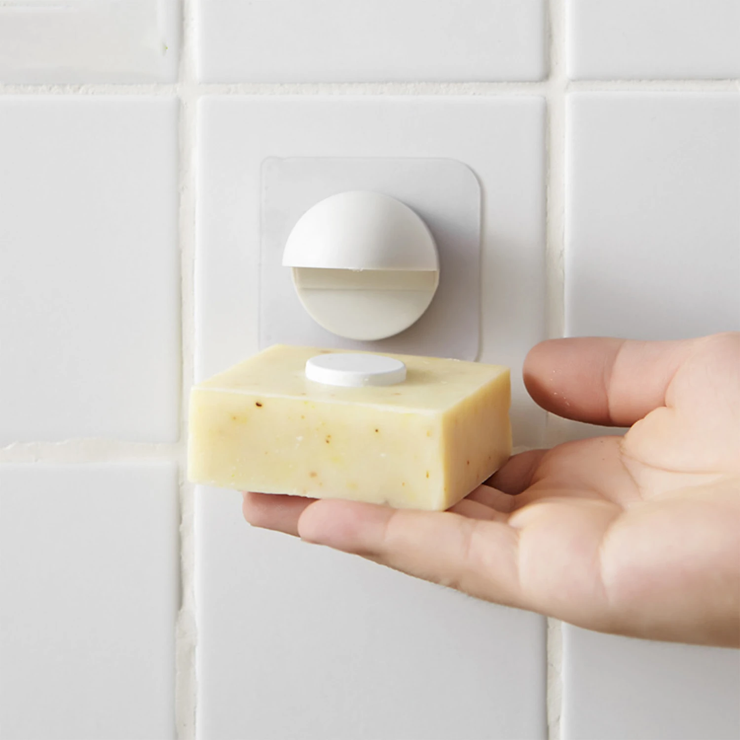 Soap Dish Suction Strongly Magnetic Soap Holder Rustproof Plastic Soap Holder For Bathroom And Kitchen Wall Attachment Shelf