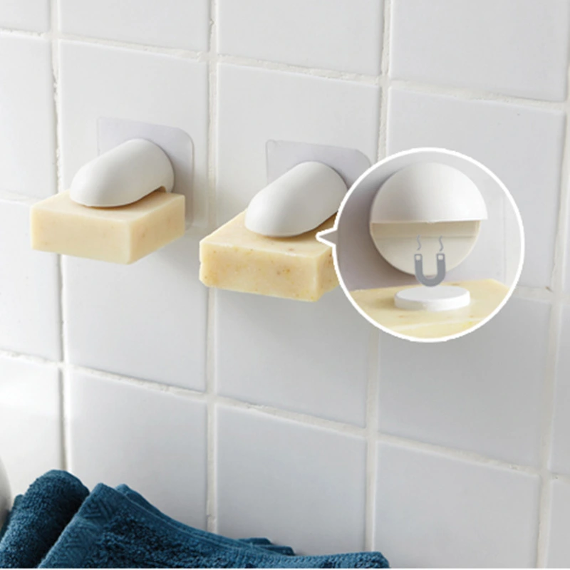 Soap Dish Suction Strongly Magnetic Soap Holder Rustproof Plastic Soap Holder For Bathroom And Kitchen Wall Attachment Shelf