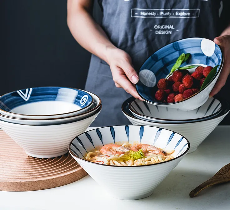 Creative Japanese Ceramic Salad Bowl Home Large