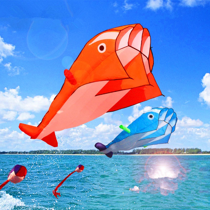 Dolphin Kites  Multicolor With Tail Kites