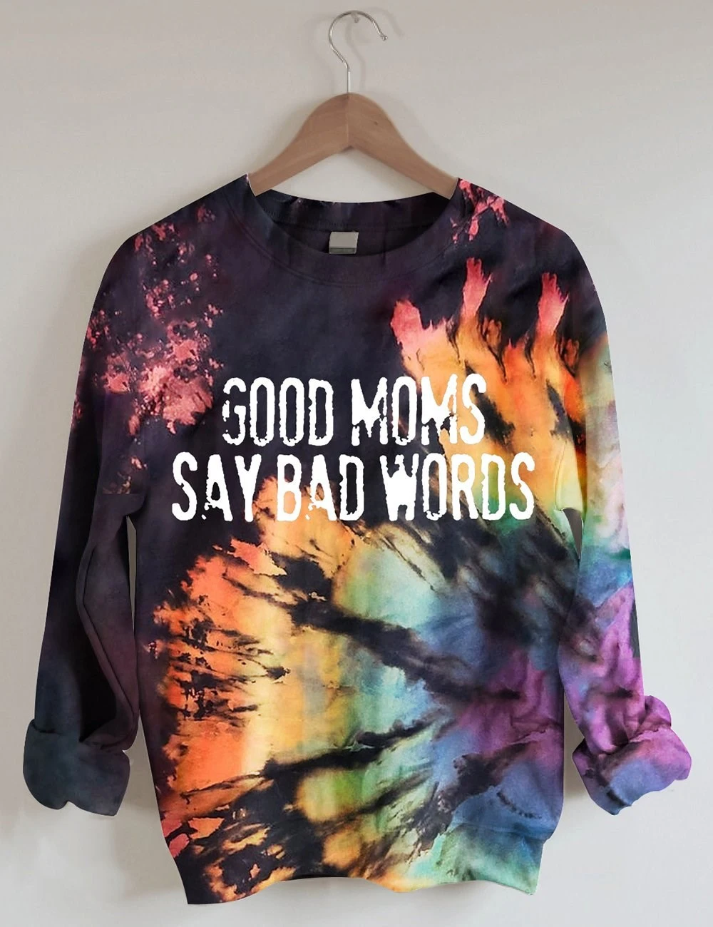 Men's And Women's Casual Round Neck Sweater 3D Tie-dye Art Print Top