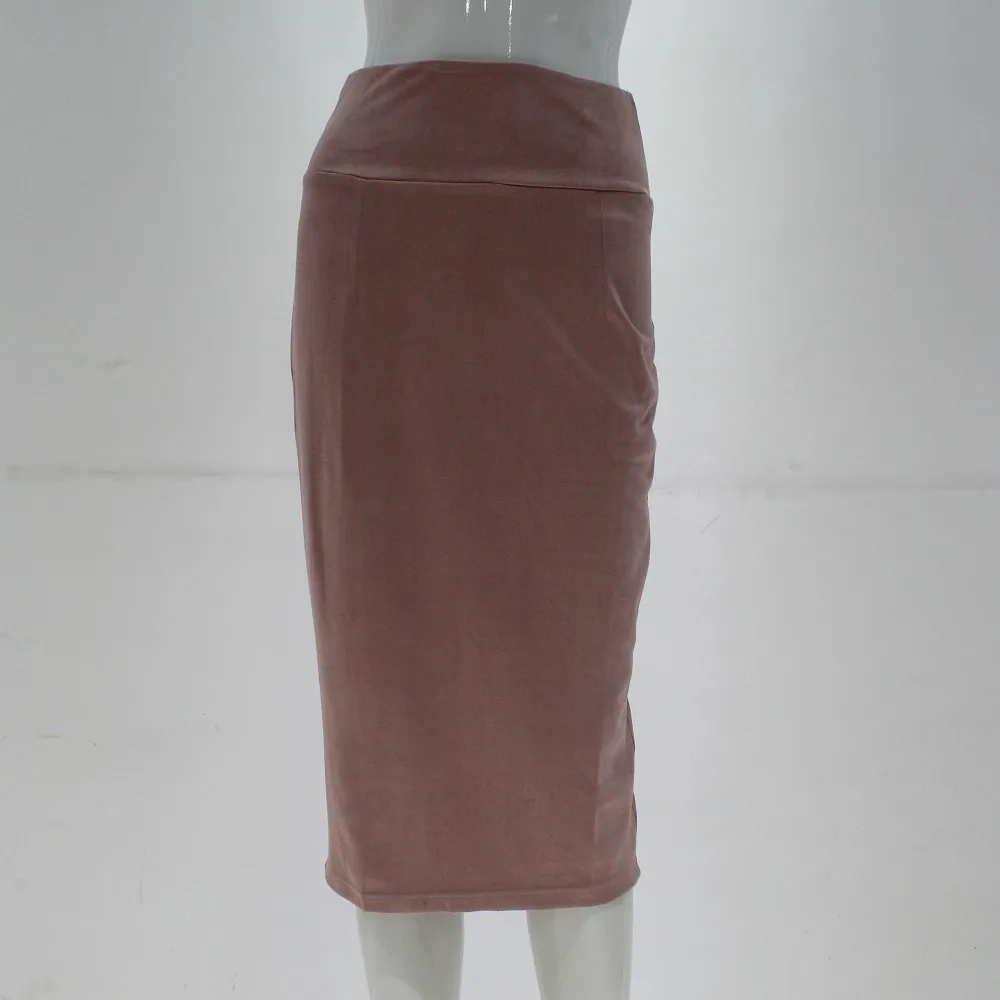 Women'S Faux Leather Velvet Temperament Waist Skirt