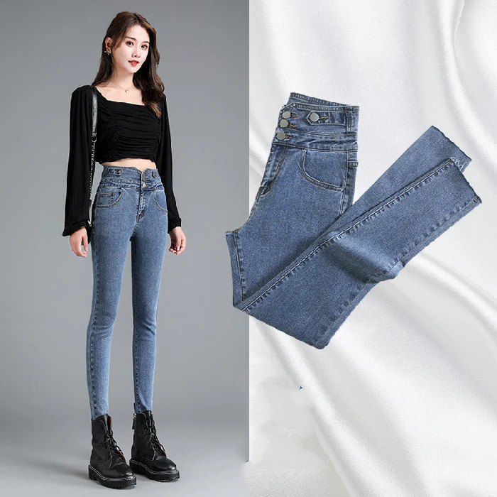 Jeans Women's Small Feet Autumn Clothes New Look Thin