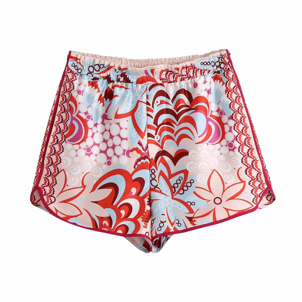 Women's Slim Printed Shorts Hot Pants