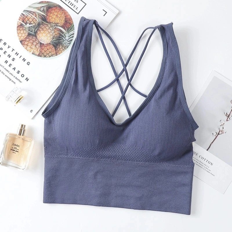 Seamless Cross Beautiful Back Vest With Chest Pad
