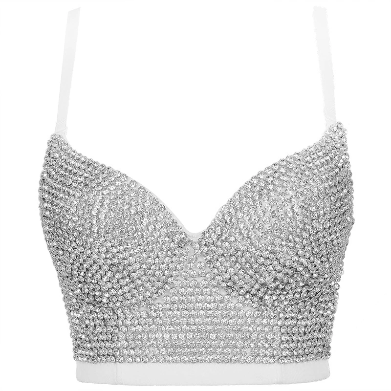 Fashion Ladies Camisole And Beaded Bra