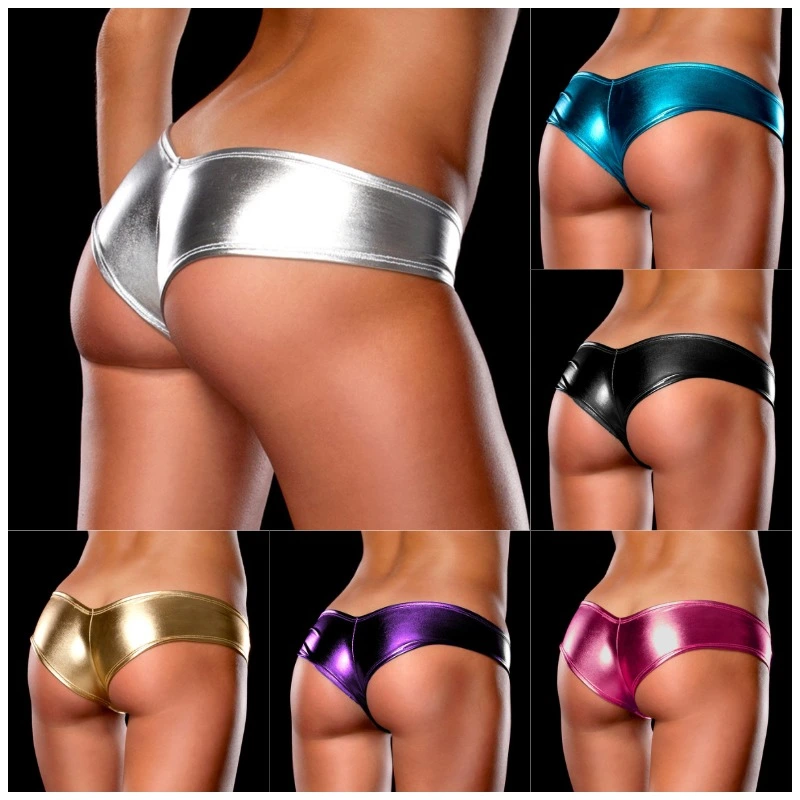 Erotic Underwear Multicolor Patent Leather Creative Briefs