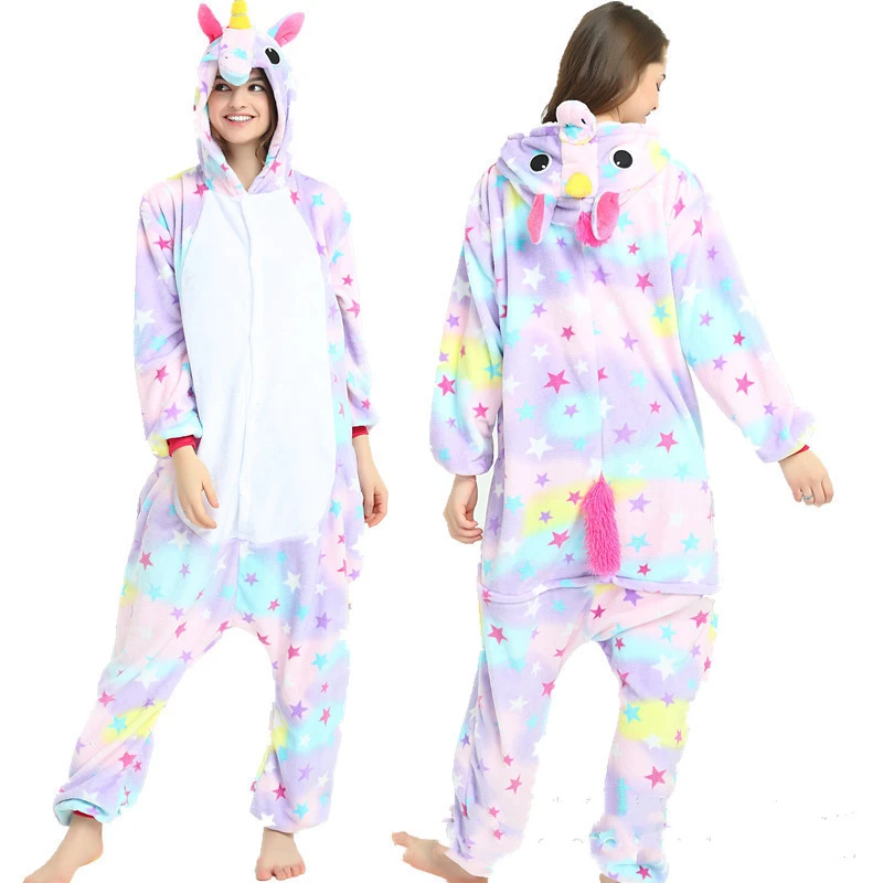 Adult Animal Pajamas Women Unicorn Sleepwear 