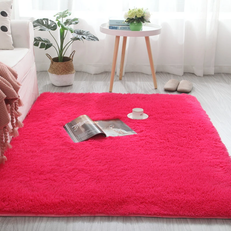 Thick Silk Wool Carpet, Bedroom, Living Room, Coffee Table, Plush Mat