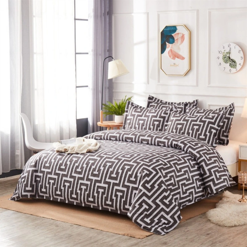 Scandinavian Style Geometric Li Luo 3D Three-piece Duvet Cover Sheet Printing Set