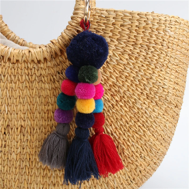 Hair Ball Tassel Pendant Key Chain Accessories Mobile Phone Bag