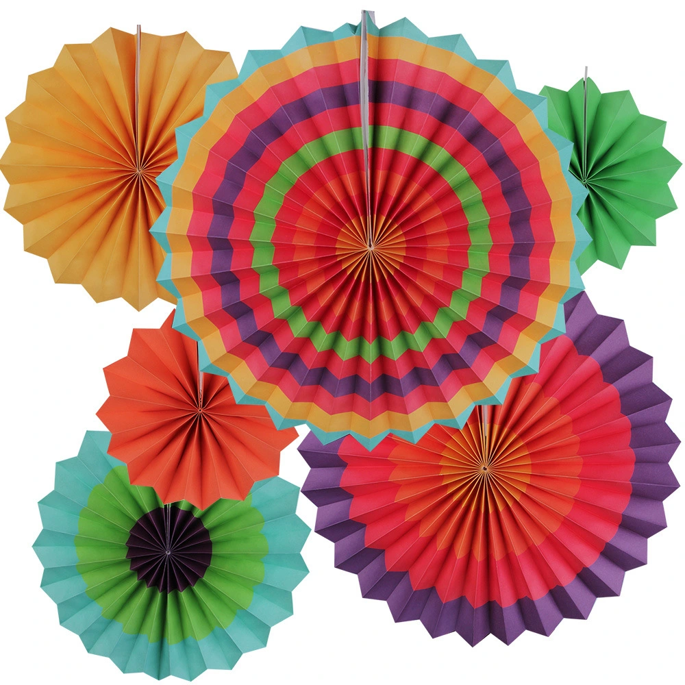 Set Of Paper Flowers Handmade Paper Folding Fan