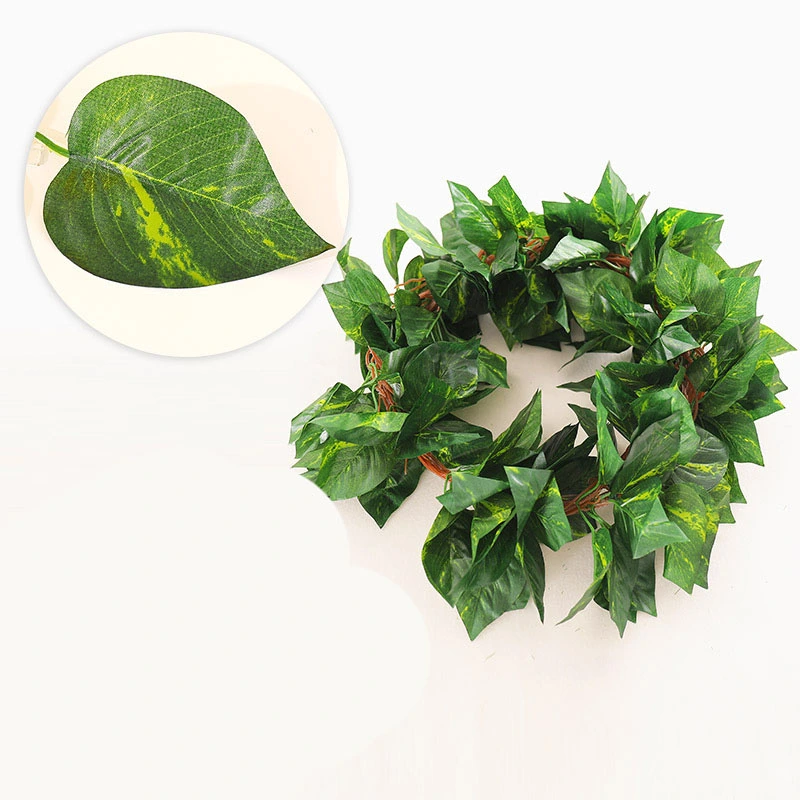 Fake Green Leaf Flower Decorative Rattan Simulation Fake Flower Grape Leaf Vine Leaf Pipe Ceiling