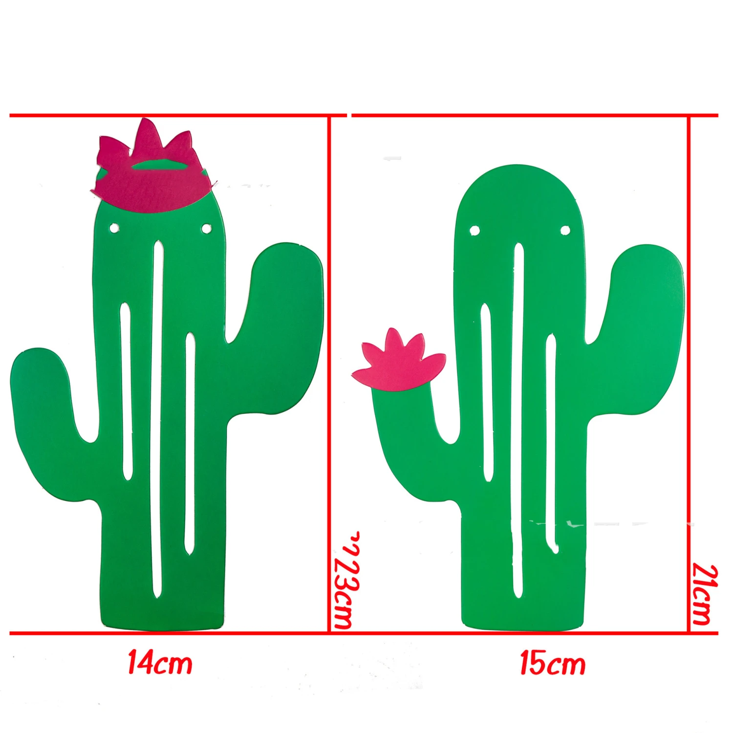 Cactus Pull Flower Hawaiian Theme Party Pull Flag Decoration Cartoon Cactus Pull Strip