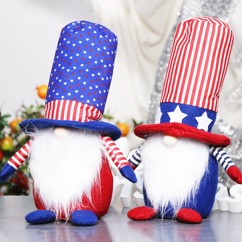 American Independence Day Decoration Flag Faceless Old Man Doll Ornament Rudolph