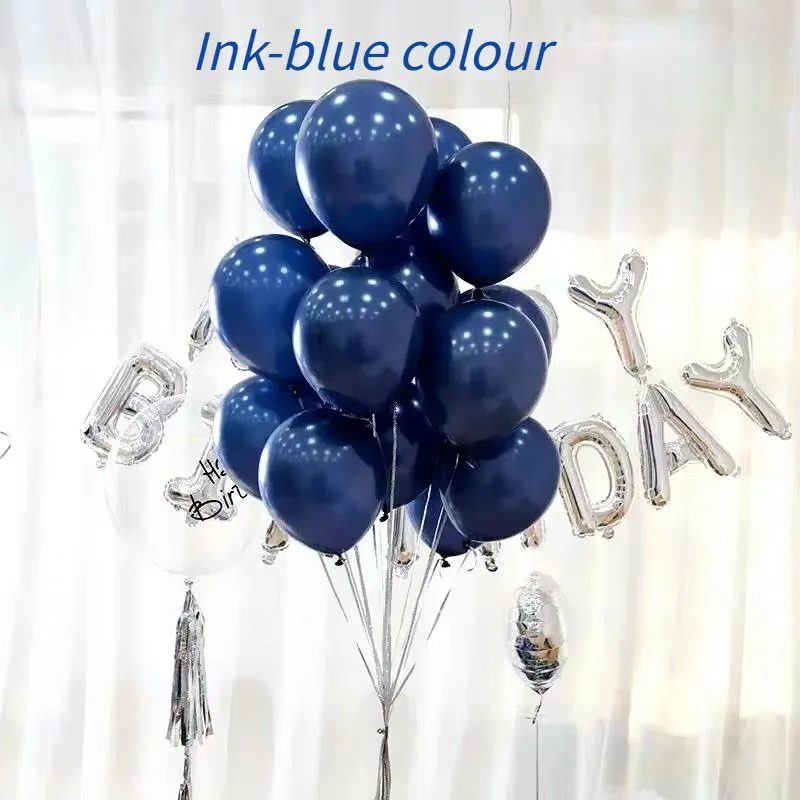 12 Inch Night Blue Ink Blue Balloon