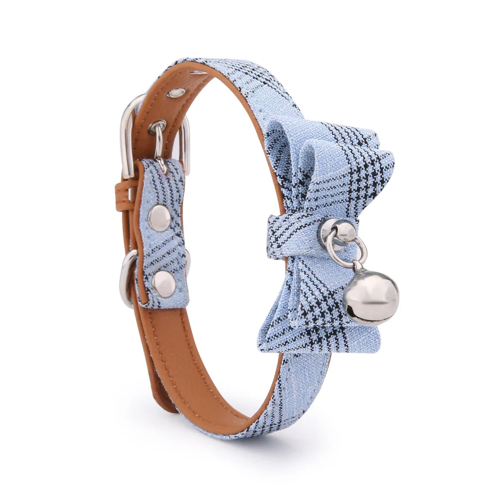 Diagonal Striped Cat Bell Collar