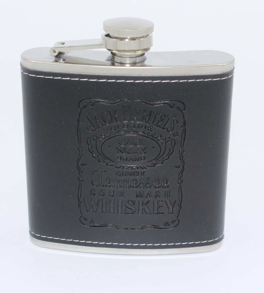 Stainless Steel Wine Flask With Delicate Wrapping