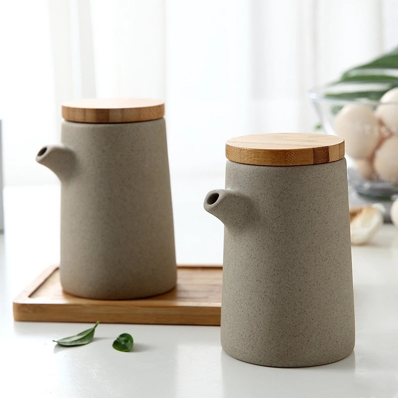 Kitchen Creative Health Pottery Japanese Style Seasoning Bottle Set