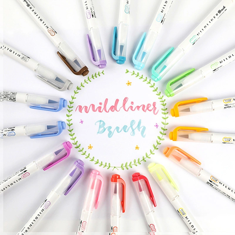 Water based drawing pen Zebra double head soft brush