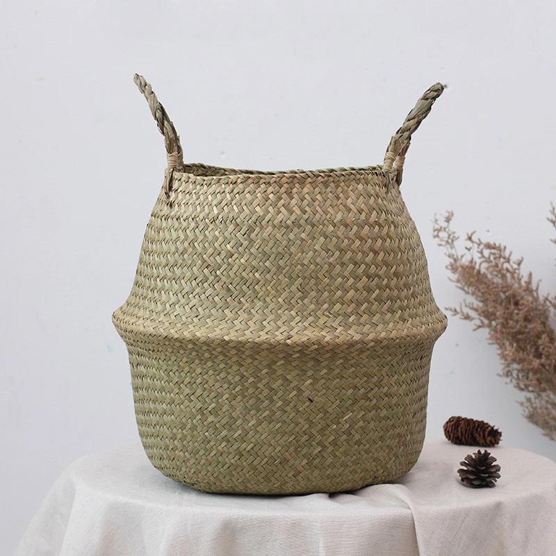 Creative Woven Straw Flowerpot Woven Rattan Flower Basket