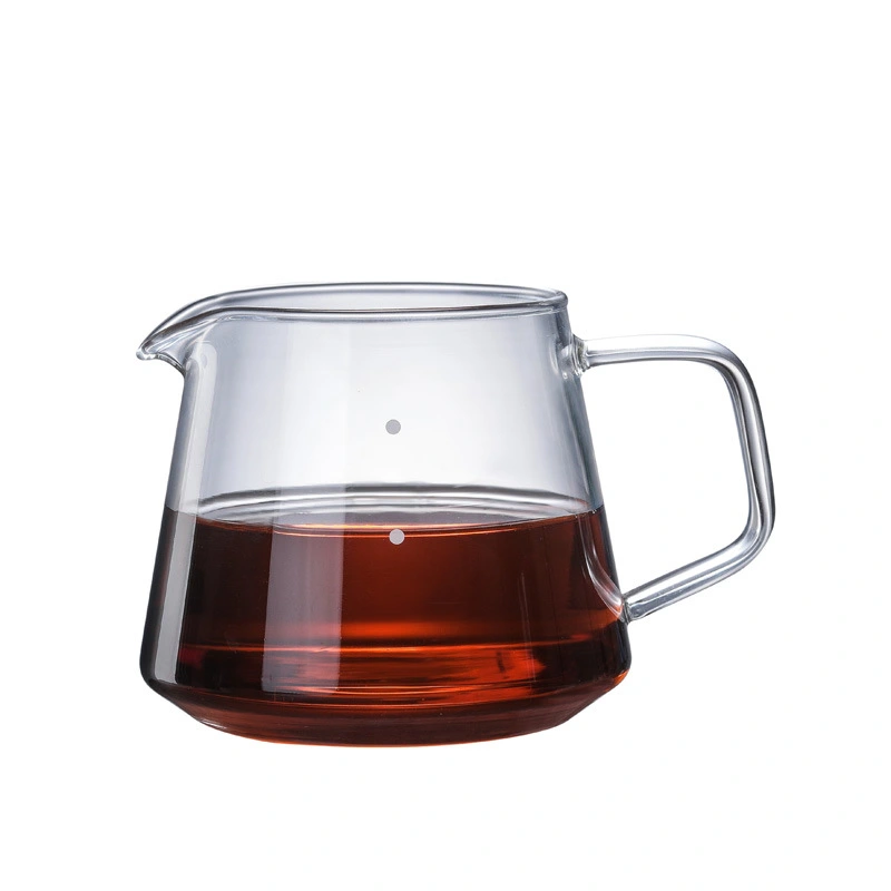 Heat-Resistant Glass Coffee Pot European Style Sharp-Nosed Hand-Sharing Pot Household Milk Graduated Water Cup