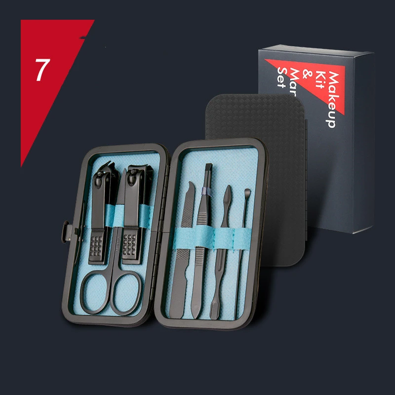 Black Nail Clippers Set Nail Clippers Manicure Pedicure Beauty