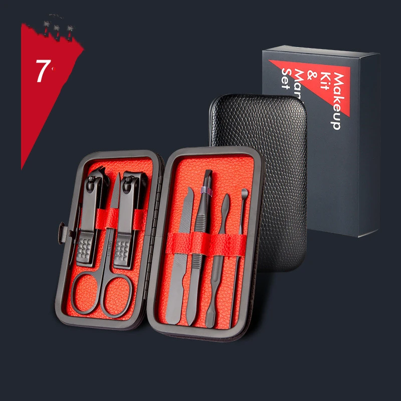 Black Nail Clippers Set Nail Clippers Manicure Pedicure Beauty