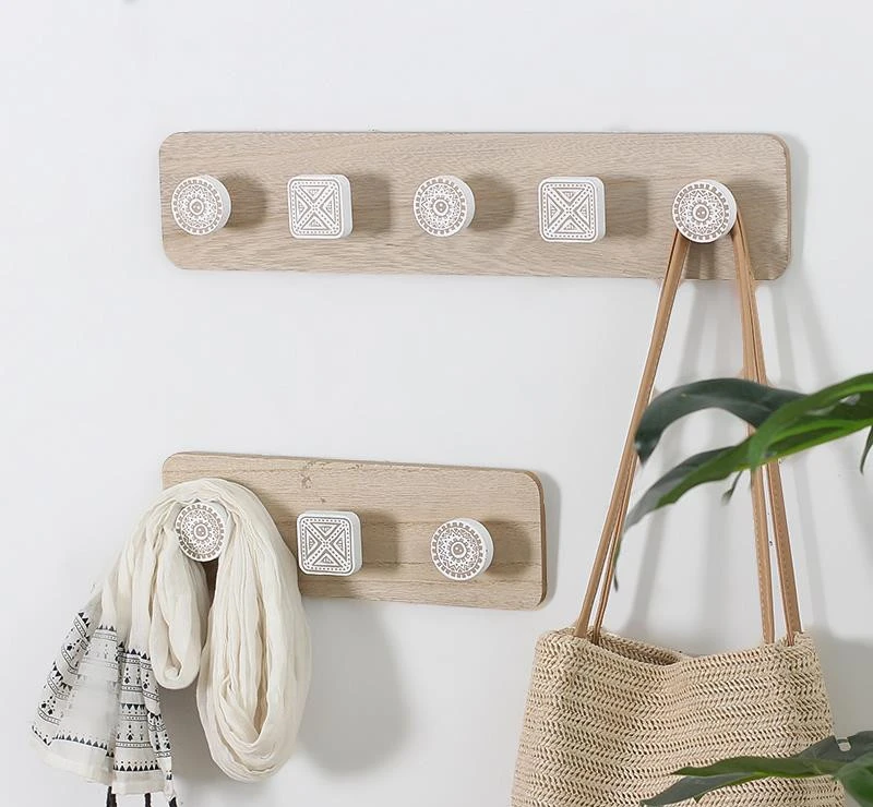 Wooden Coat Hook Creative Hook Wall Coat Rack Wall Hanging Porch Wall Decoration