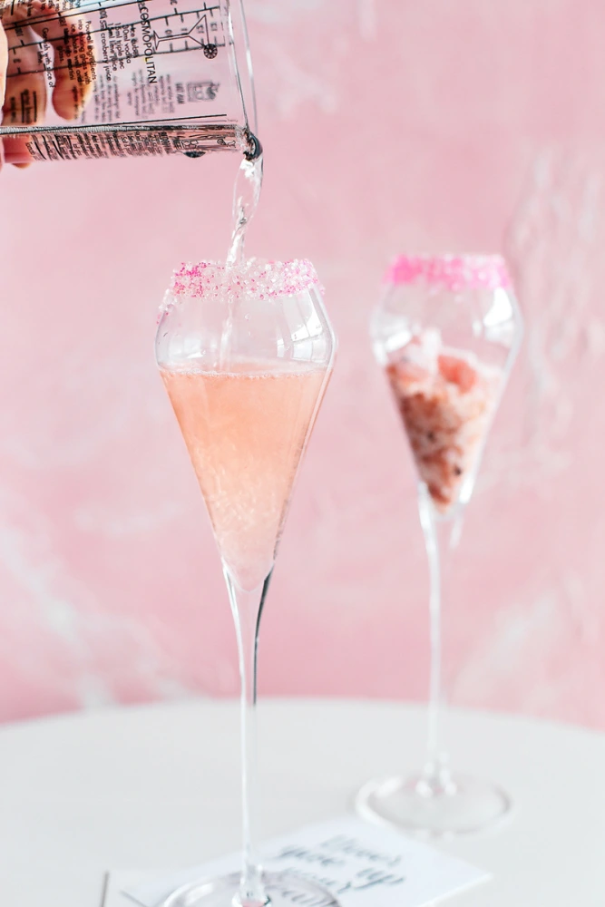 Champagne Goblet Bubbling With a Tall Glass