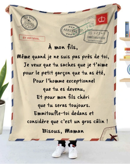 Envelope Letter Writing Flannel Blanket Message Air Conditioning Blanket Blanket Type Coral Fleece Blanket