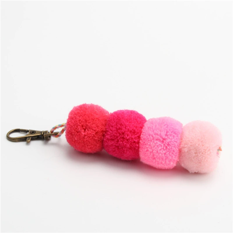 Hand-woven Colorful Hair Ball Plush Ball Pendant