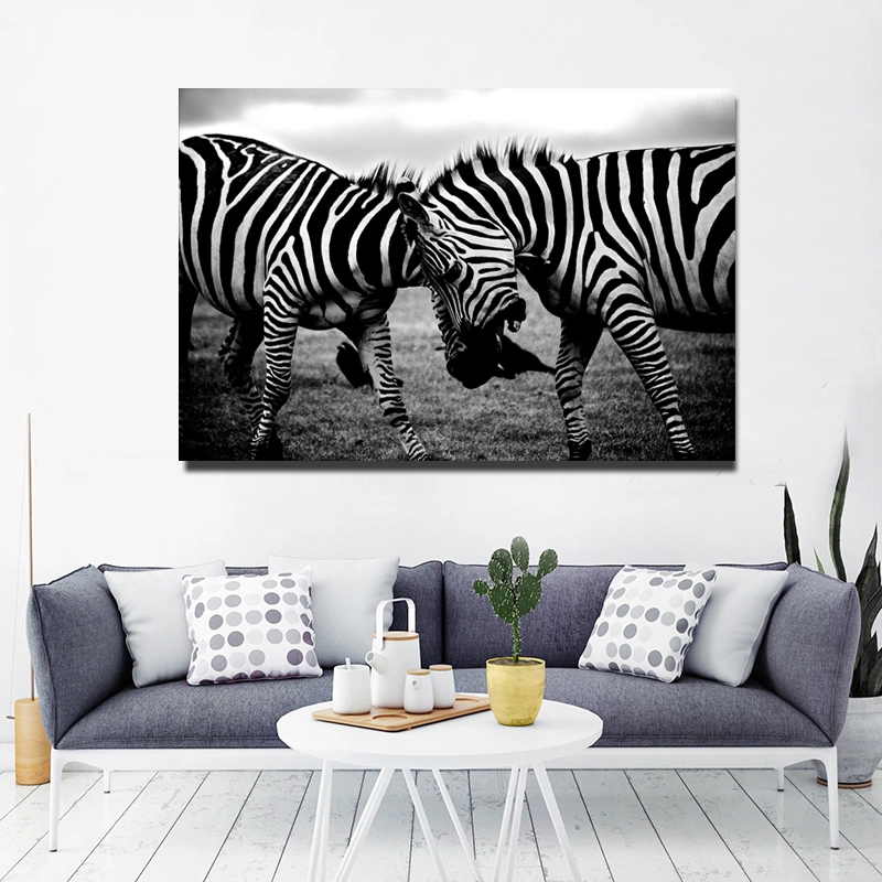 Nordic Black and White Animal Living Room Decoration Painting