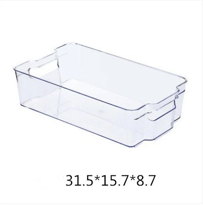 Refrigerator Storage Box Kitchen Egg Box With Handle Pet Transparent Fresh-Keeping Drawer Type Fruit And Vegetable Drinks