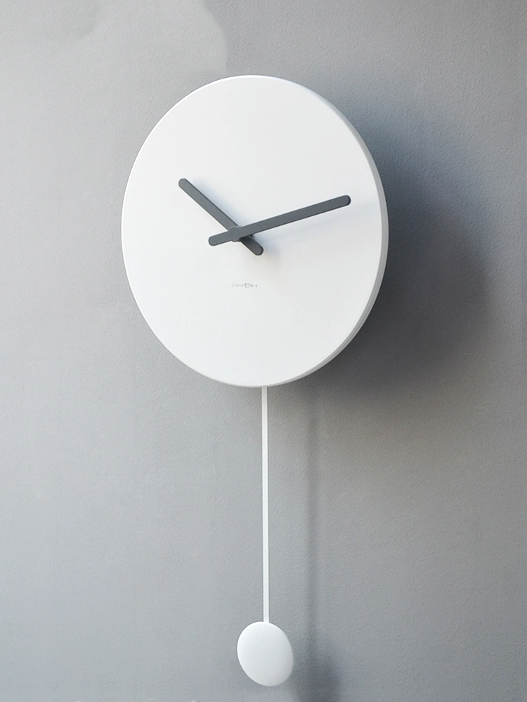 Nordic White Minimalist Clock Wall Clock Living Room Minimalist Creative Net Red Trend Wall Clock