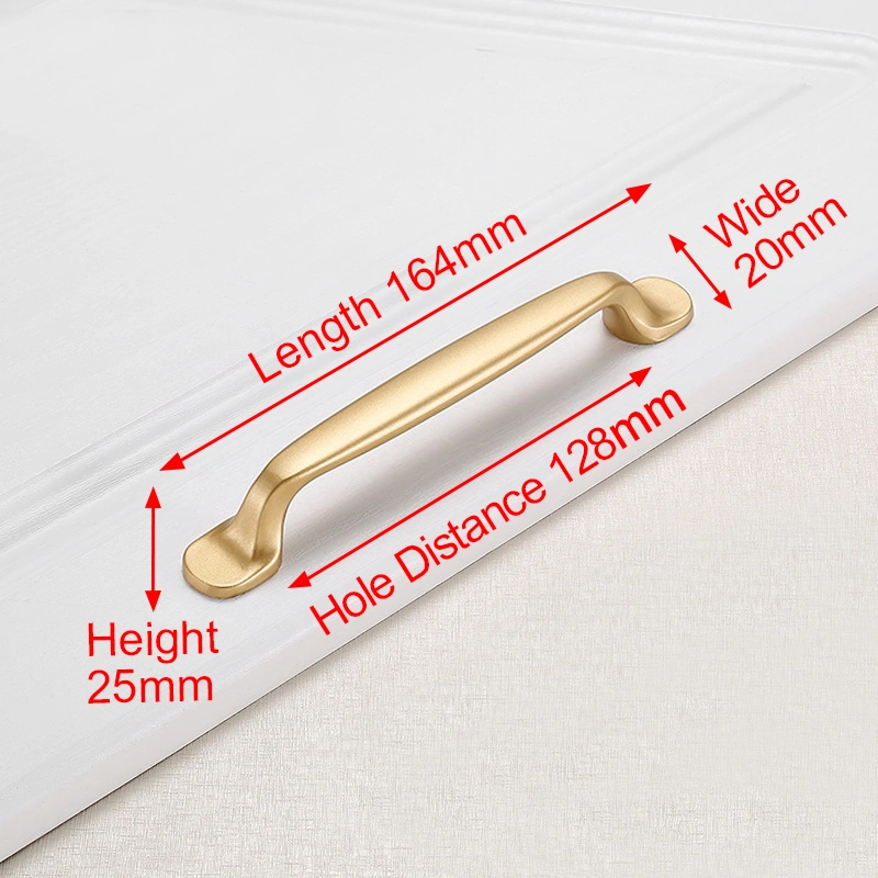 Golden Solid Cabinet Wardrobe Handle Modern Furniture