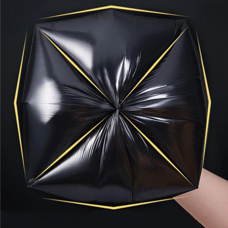 Household Garbage Bags Household Thickened Large Black Flat Mouth Garbage Bags Wholesale Disposable Plastic Bags Kitchen