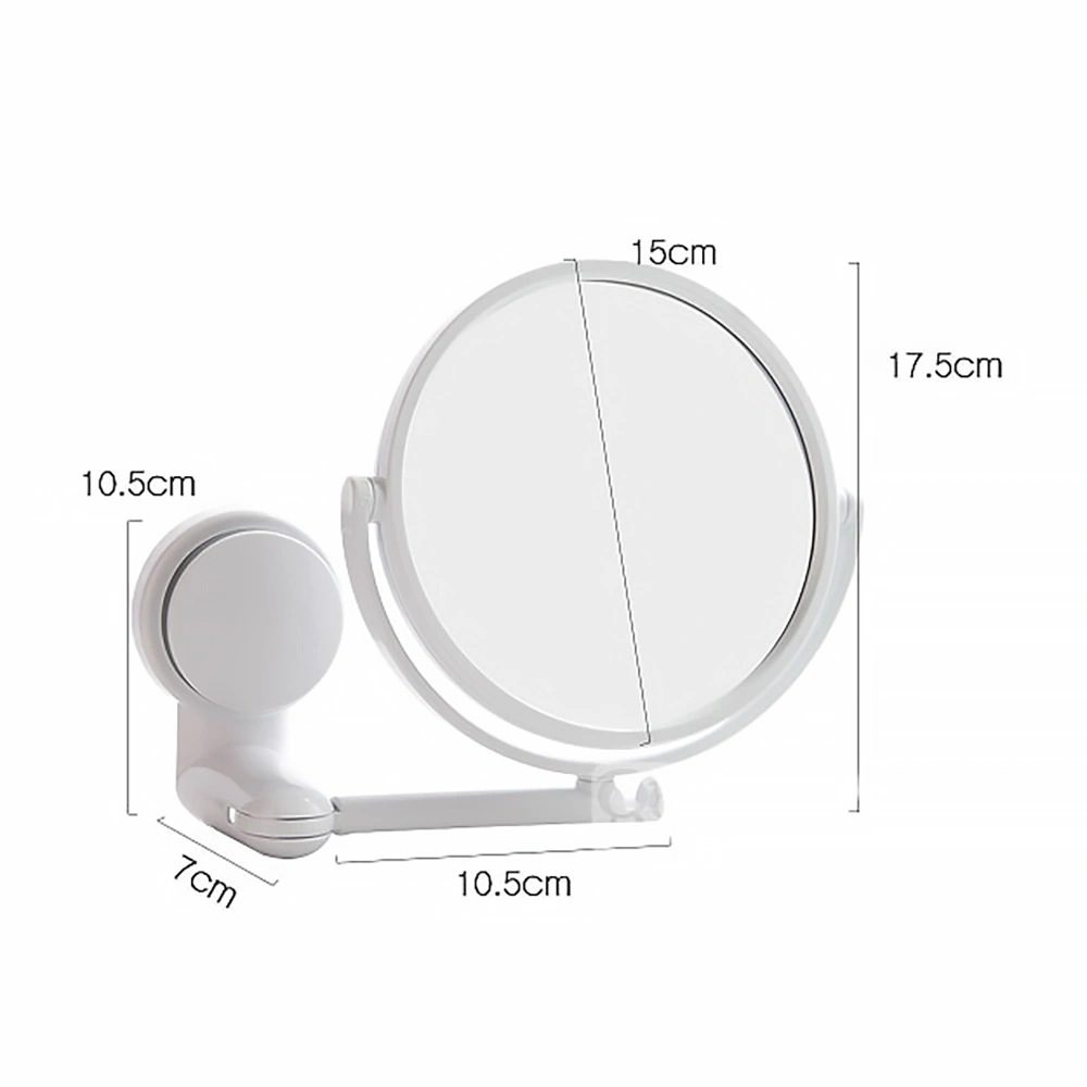 Punch-Free Wall Hanging Rotating Makeup Mirror