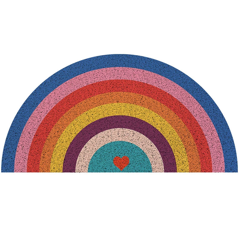 Rainbow Semi-circular Silk Circle Entrance Mats Entrance Door