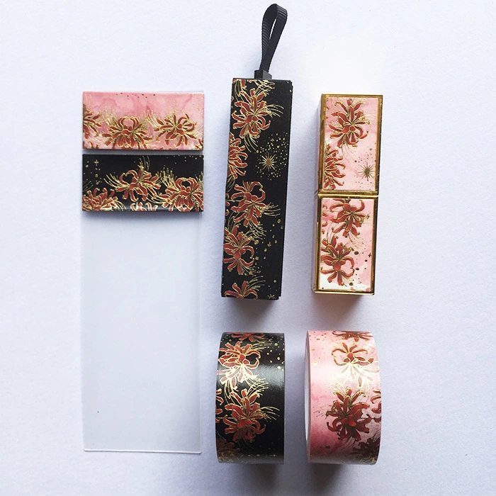 Japanese Style Paper Tape Flower-Shaped Decorative Lipstick Scrapbooking Diary Sticker Label