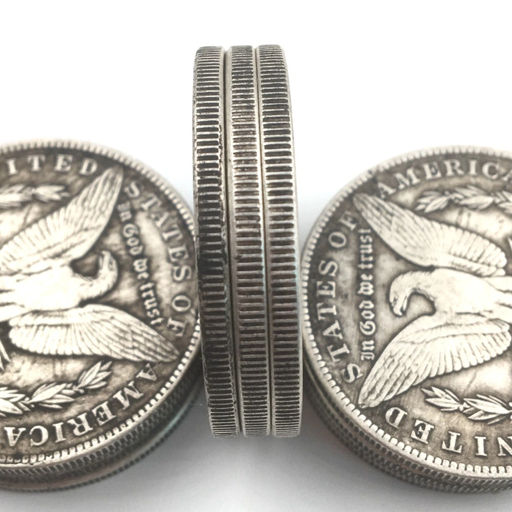 Embossed 1880 Maya Civilization Pattern American Skull Silver Dollar
